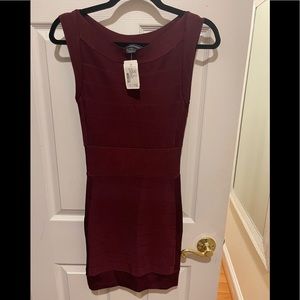 NWT FRENCH CONNECTION - burgundy dress